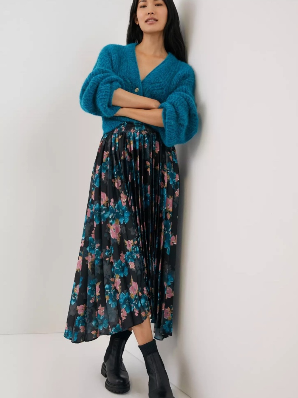 Anthropologie Misa Los Angeles Danika Pleated Maxi Skirt XS MSRP $368